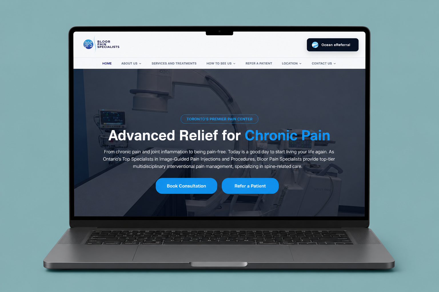 Toronto Clinic Web Design Screenshot